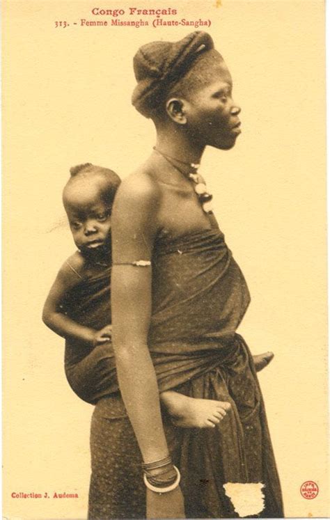 translated caption reads french congo missangha woman upper side profile woman female
