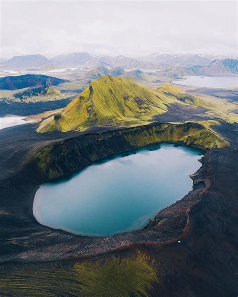 Massive Crater In Iceland Fromwhereidrone 📸 By Alexstrohl