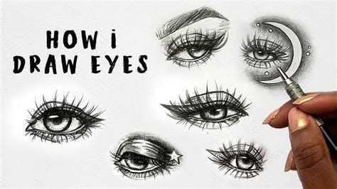 How I Draw Eyes Drawing Eyes Tutorial Youtube