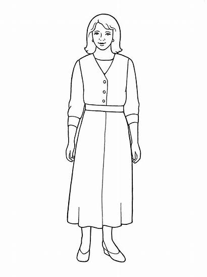 Woman Standing Mother Coloring Pages Lds Sketch
