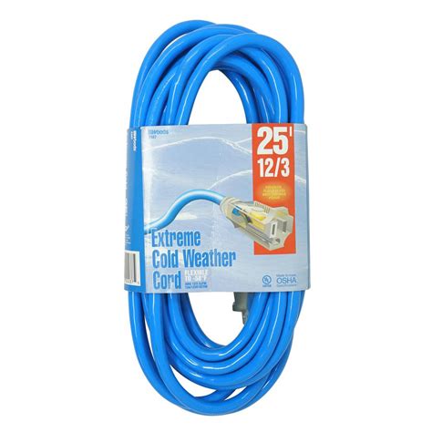 Heavy duty extension cord tips. Southwire 25 ft. 12/3 SJTW Extreme Low-Temp Outdoor Heavy ...