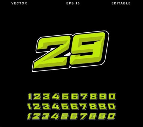 Race Car Number Fonts Dafont