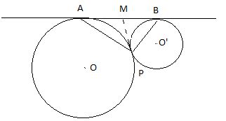 Two Circle Touch Each Other Externally C And AB Is A Common Tangent To The Circles Then ACB