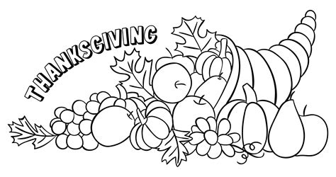 Thanksgiving Feast Coloring Pages