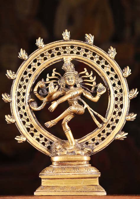 Sold Brass Nataraja Statue With Triple Arch 95 89bs165z Hindu