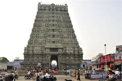 Main Gopuram Of Kasi Viswanathar Temple Of Tenkasi Editorial Image