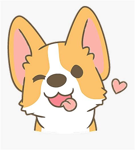 Dog Clipart Kawaii Cute Simple Dog Drawing Transparent Clipart