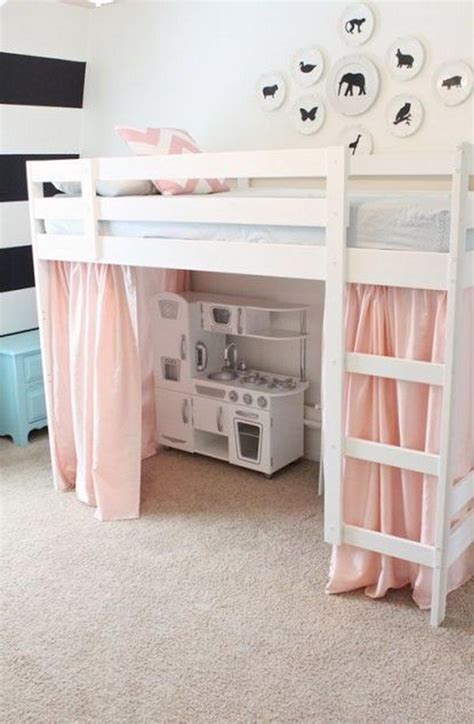 Rustic bed for boho bedroom design. 35 Cool Loft Beds for Small Rooms 2018 | Diy loft bed, Diy ...