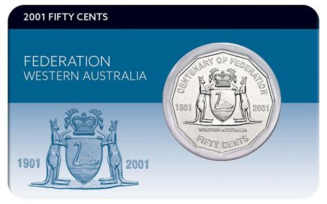 2001 50c Federation Western Australia Coin Pack Aussie Coins And Notes