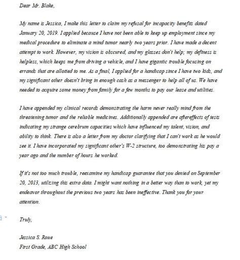 Editable Disability Appeal Letter Plus Example Room