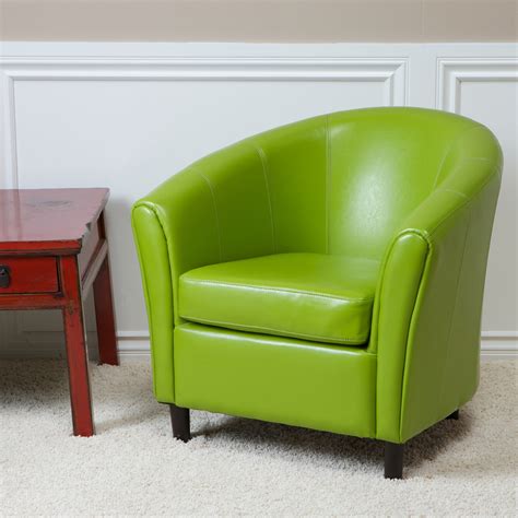 Modern Lime Green Accent Chair With Rustic Side Table And White Fur Rug 