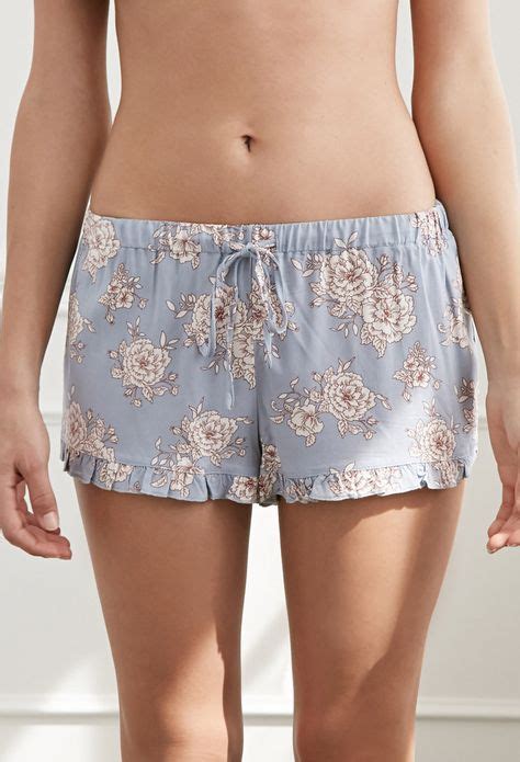 Ruffled Floral Pj Shorts Forever With Images Pj