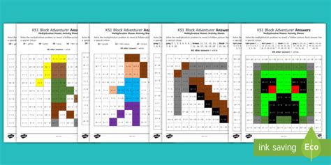 Ks1 Block Adventurer 2 5 And 10 Multiplication Tables Maths Mosaic