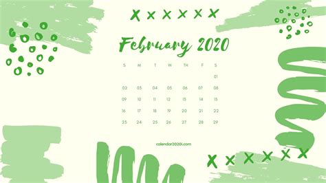 february  calendar desktop wallpaper printable
