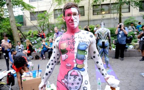 People Attend The 3rd Annual NYC BodyPainting Day In Dag Hammarskjold