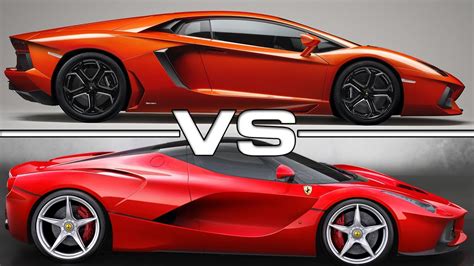 Lamborghini Aventador Vs Ferrari Laferrari Youtube