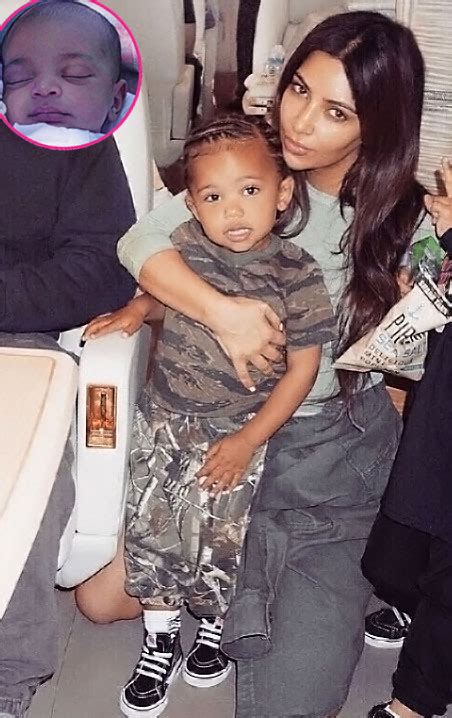 kim kardashian shares first pic of sons psalm and saint together