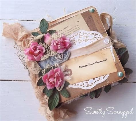 Sweetly Scrapped New Album French And Shabby Chic Inspired Scrapbook Album Cover