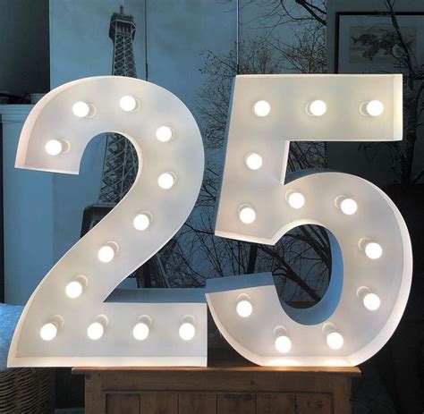 Ft Ft Giant Birthday Light Up Numbers Illuminated Event Numbers Light Up Props Large Marquee