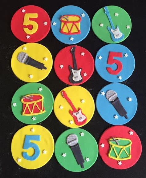 Music Themed Cupcake Toppers Decorated Cake By Mel Cakesdecor