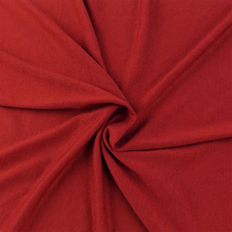 Free Shipping Red Rayon Jersey Stretch Knit Fabric Medium Weight