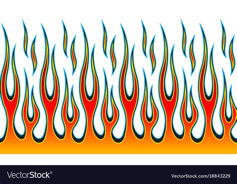 Classic Tribal Hotrod Muscle Car Flame Pattern Vector Image