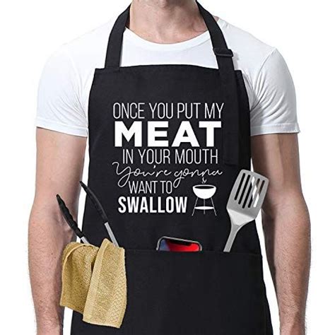 Funny Barbecue Apron For Him In 2020 Funny Aprons Mens Birthday