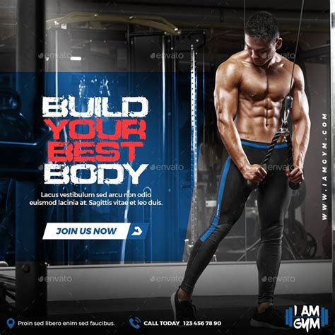 Fitness Gym Instagram Post And Stories With Images Gym Banner