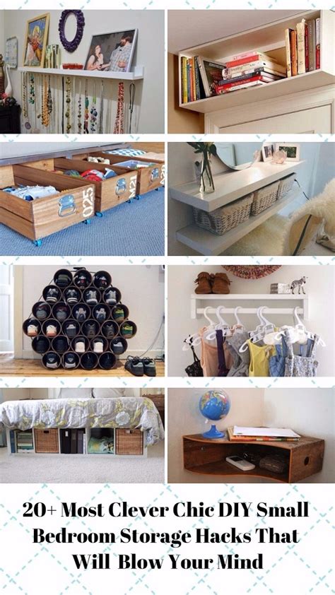 20 Clever Chic Diy Small Bedroom Storage Hacks Thatll Blow Your Mind