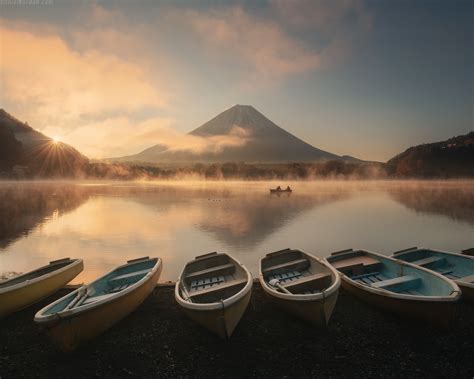 Wallpaper Daniel Kordan Landscape Sky Mist Mountains Mount Fuji