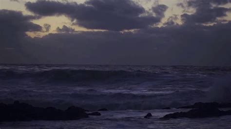 Waves At Night Queens Beach Sea Point Cape Town South Africa