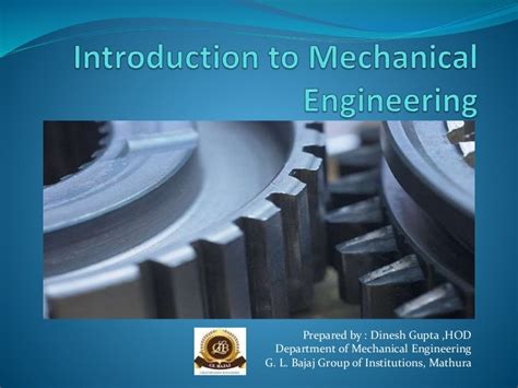 Introduction To Mechanical Engineering