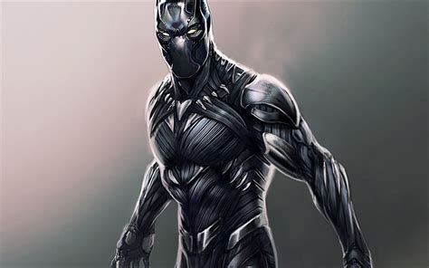 Download Wallpapers Black Panther Superheroes 2018 Movie Digital Art