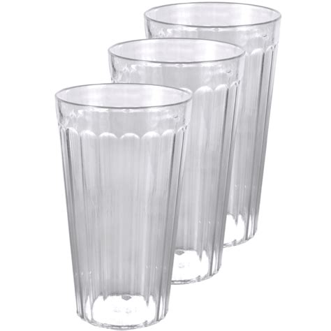 Plastic Drinking Glasses Tumblers Clear 18 Oz Perfect For Ts Lightweight Stackable