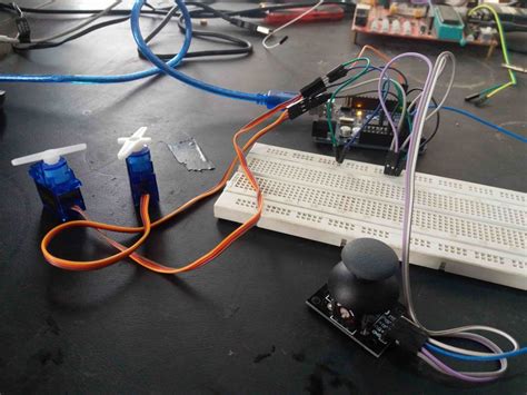 Joystick Based Servo Motor Control Interfacing Using Arduino