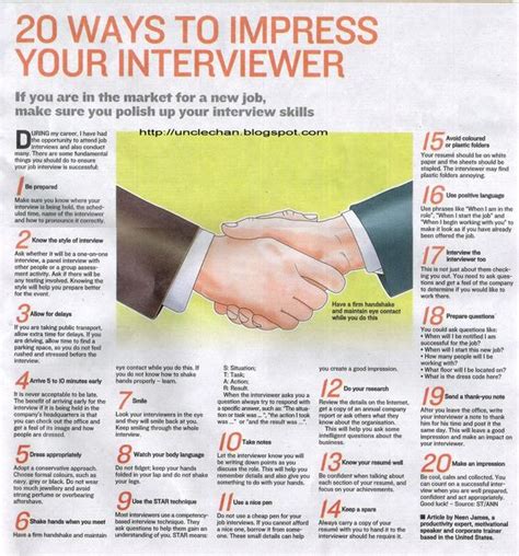 20 Ways To Impress Your Interviewer Job Interview Tips Pinterest