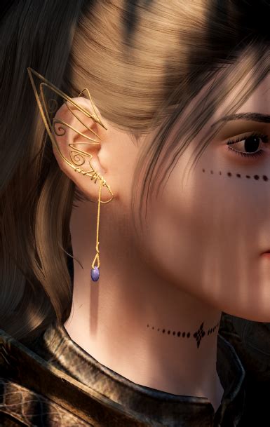 CN S Elf Ear Earring Jewelry With CotR Support At Skyrim Special