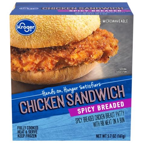 Kroger Spicy Breaded Chicken Sandwich 57 Oz Dillons Food Stores