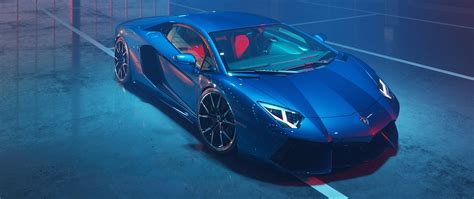 2560x1080 Blue Lamborghini Aventador New Wallpaper2560x1080 Resolution