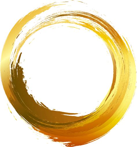 Download Painting Vector Painted Gold Paint Brush Circle Png Hd