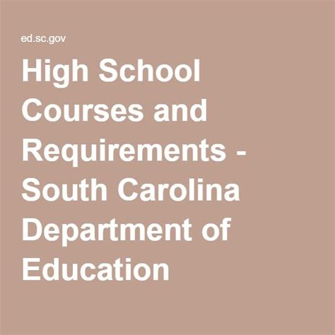 South Carolina Department Of Education Teaching License High School