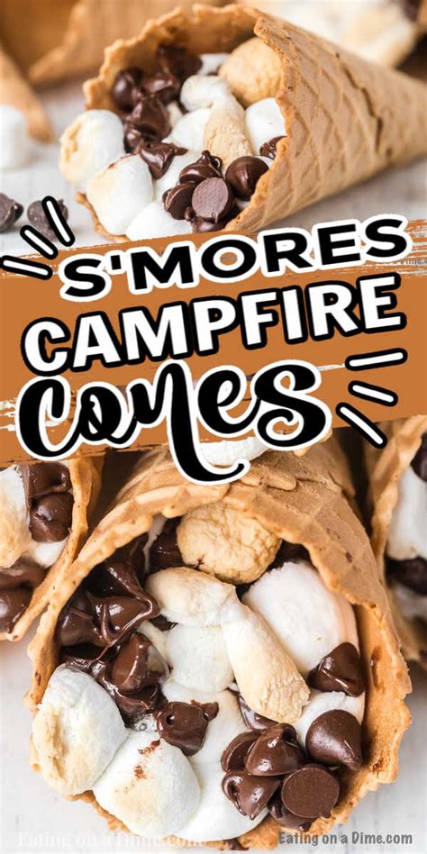 Smores Campfire Cones Easy Smores Cones Recipe