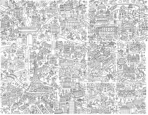 Paris Giant Poster Coloring Page Free Printable Coloring Pages For Kids