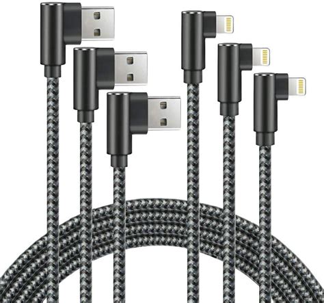 10ft 3 Pack Right Angle Iphone Charger Cord The Most Durable 90 Degree