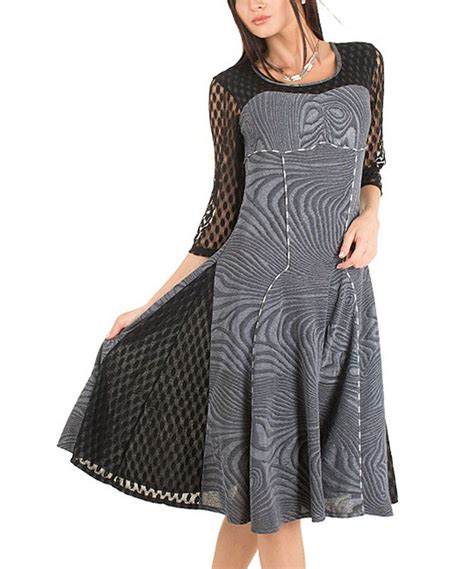 Look What I Found On Zulily Gray Swirl Three Quarter Sleeve A Line