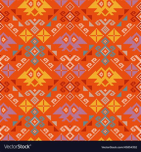 Filipino Weaving Style Traditional Pattern Vector Image