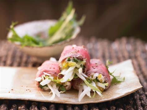 Low Carb Roast Beef Rolls With Pumpkin And Chinese Cabbage