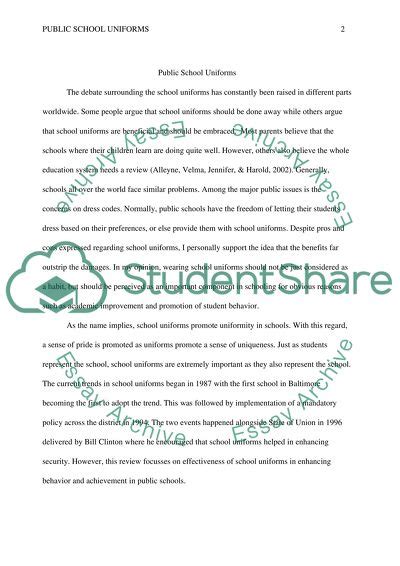 Apply strategies for drafting an effective introduction and conclusion. Public School Uniforms Rough Draft Research Paper