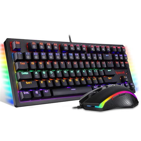 Buy Redragons Gaming Keyboard Mouse Combo Wired Mechanical Led Rgb Rainbow Keyboard Backlit