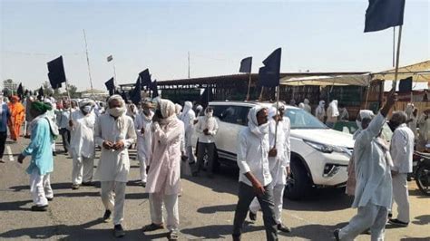 Protest Flags Slogans And Marches As Farmers Observe Black Day To Mark